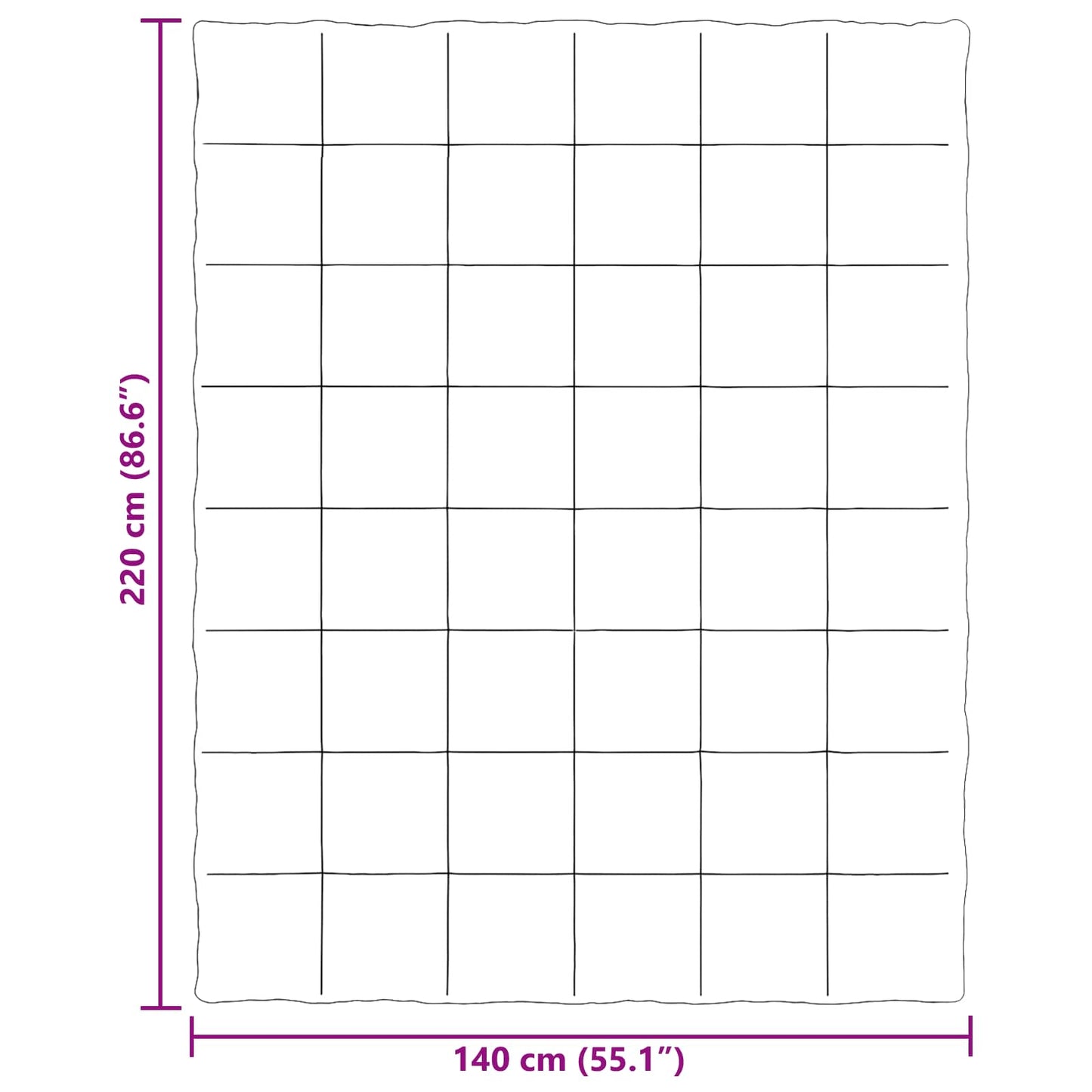 vidaXL Χειμερινό Παπλωματοθήκη Σκούρο Μπλε 140 x 220 cm Μικροΐνες