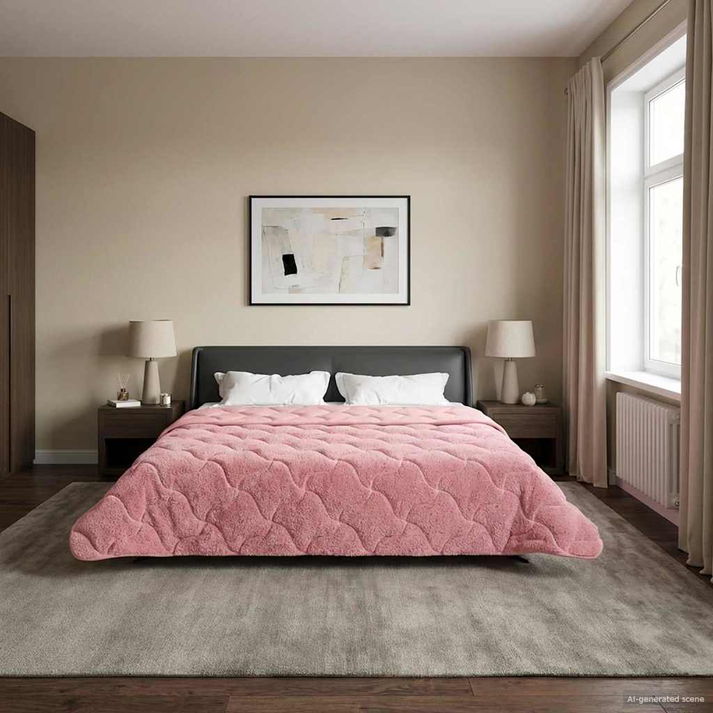 vidaXL Καλοκαιρινό Παπλωματοθήκη Ουαντινγκ Ροζ 200 x 220 cm