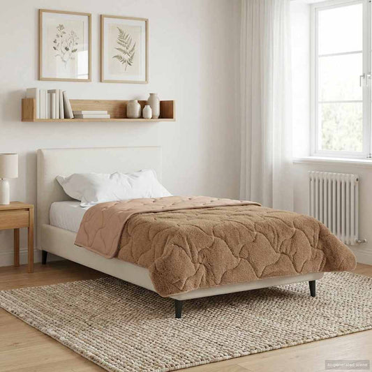 vidaXL Καλοκαιρινό Παπλωματοθήκη Ουαντινγκ Taupe 135 x 200 cm