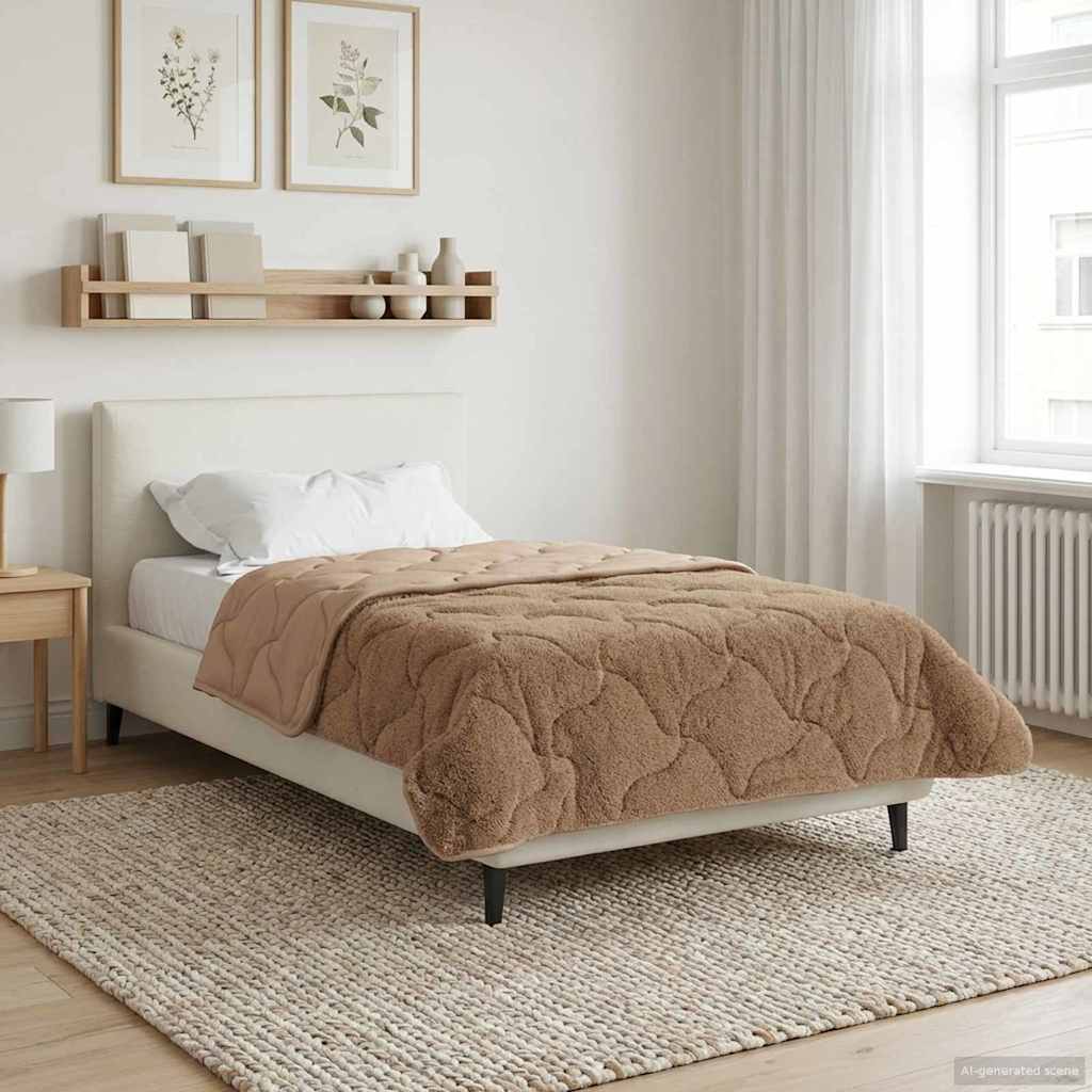 vidaXL Καλοκαιρινό Παπλωματοθήκη Ουαντινγκ Taupe 135 x 220 εκ.