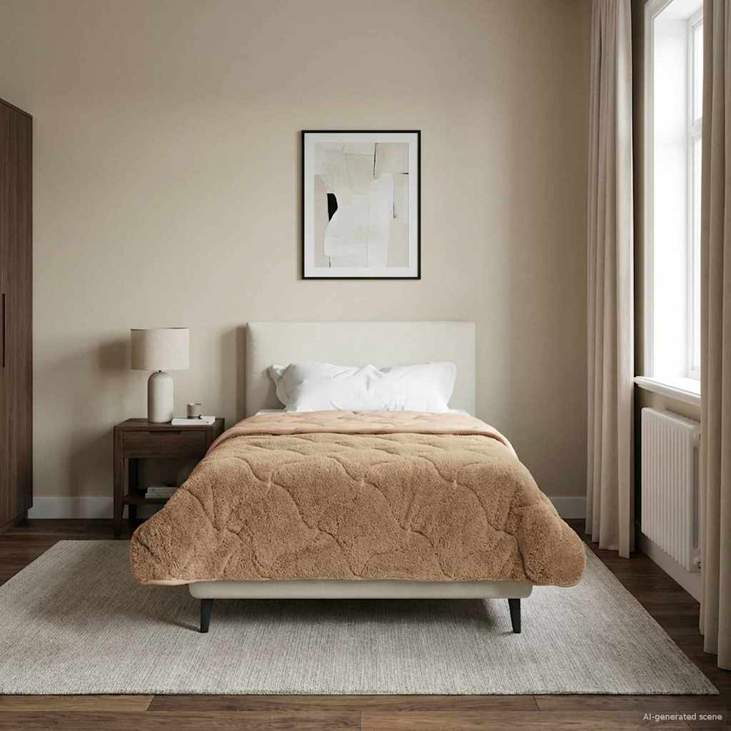 vidaXL Καλοκαιρινό Παπλωματοθήκη Ουαντινγκ Taupe 135 x 220 εκ.
