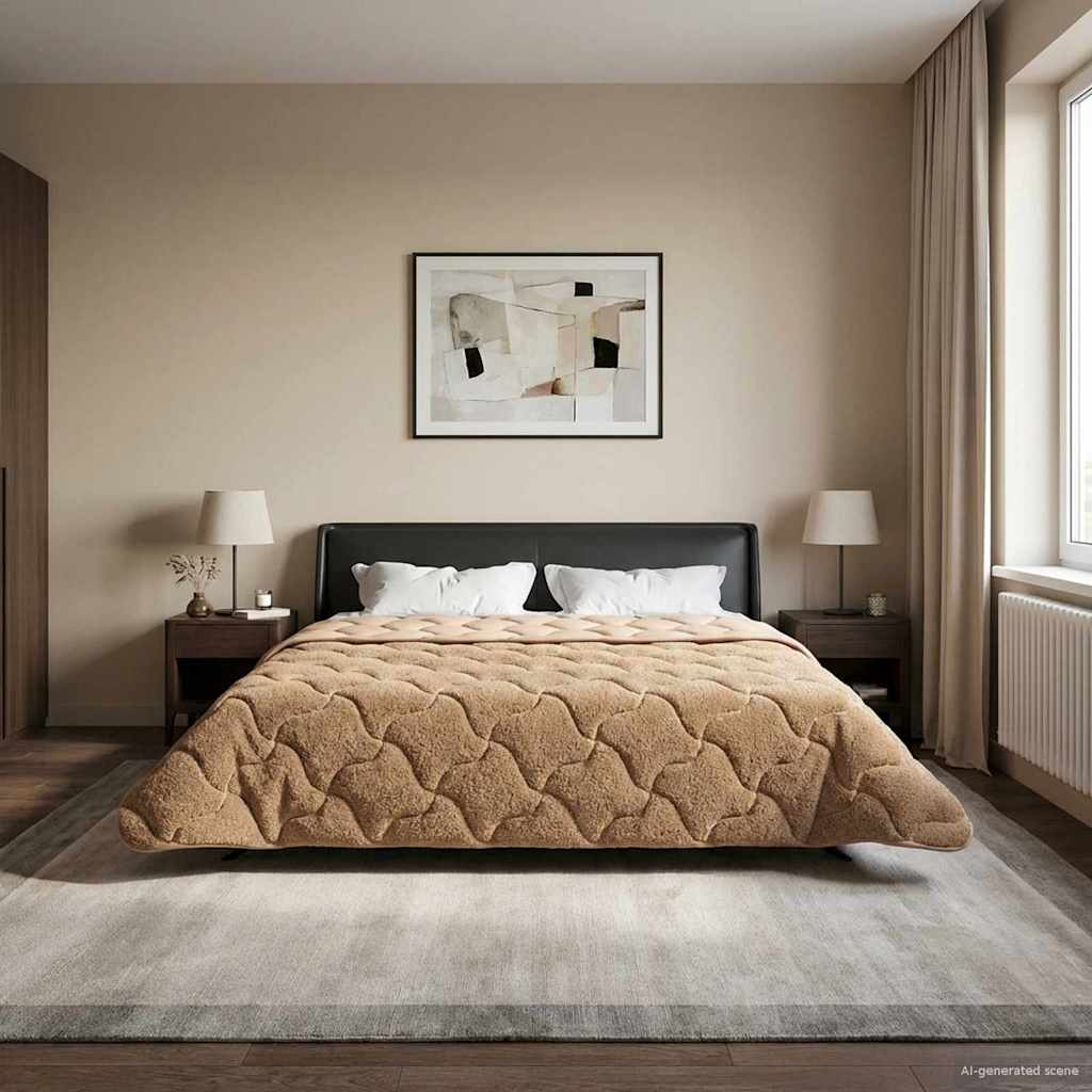 vidaXL Καλοκαιρινό Παπλωματοθήκη Ουαντινγκ Taupe 200 x 220 cm