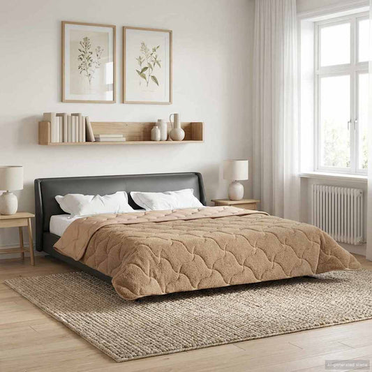 vidaXL Καλοκαιρινό Παπλωματοθήκη Ουαντινγκ Taupe 240 x 260 εκ.