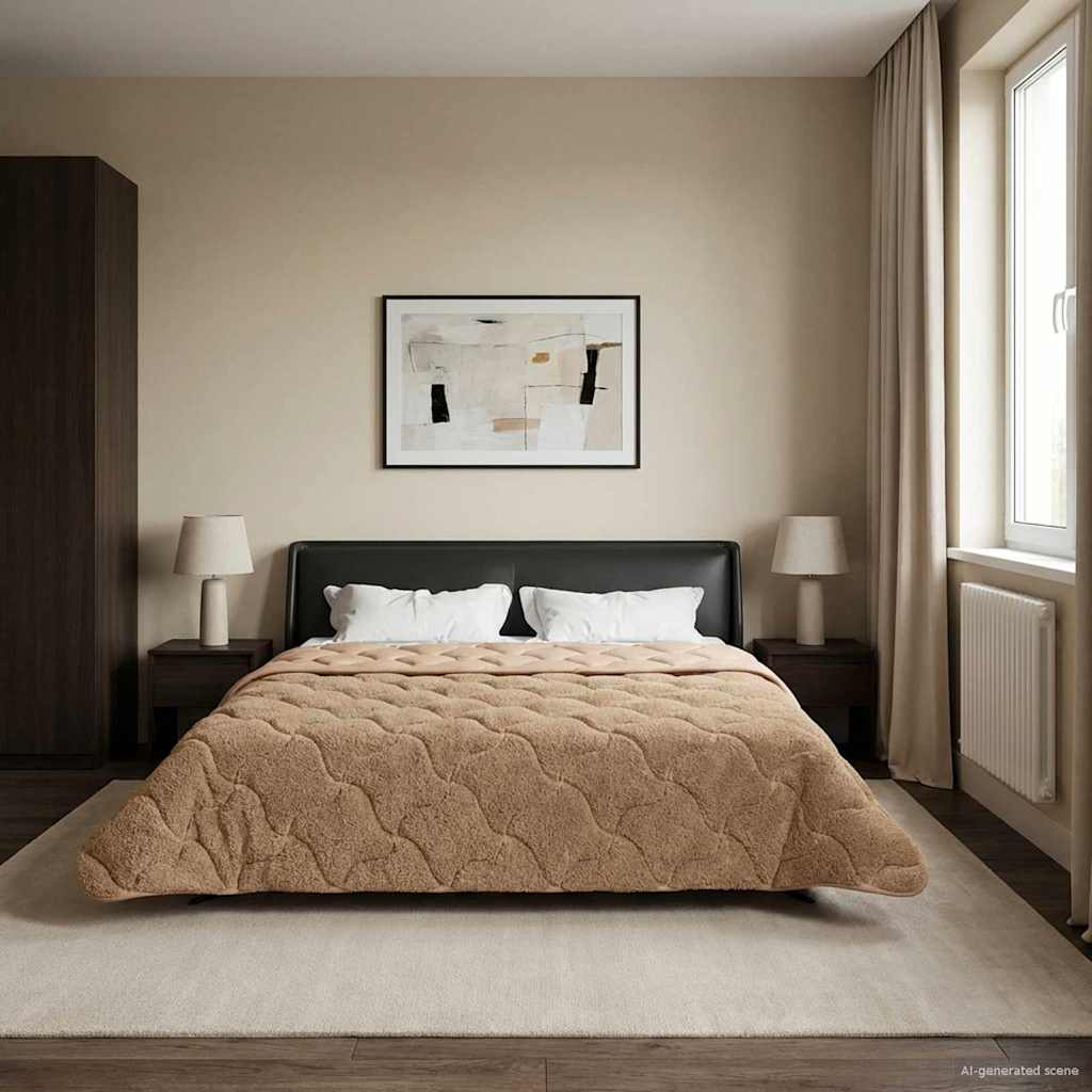 vidaXL Καλοκαιρινό Παπλωματοθήκη Ουαντινγκ Taupe 240 x 260 εκ.