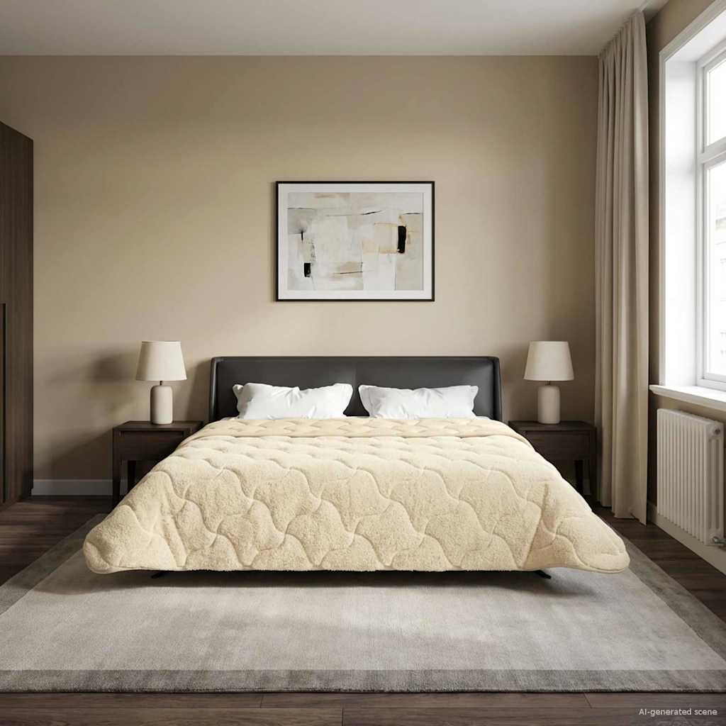 vidaXL Καλοκαιρινό Παπλωματοθήκη Ουαντινγκ Κρεμ 220 x 240 cm