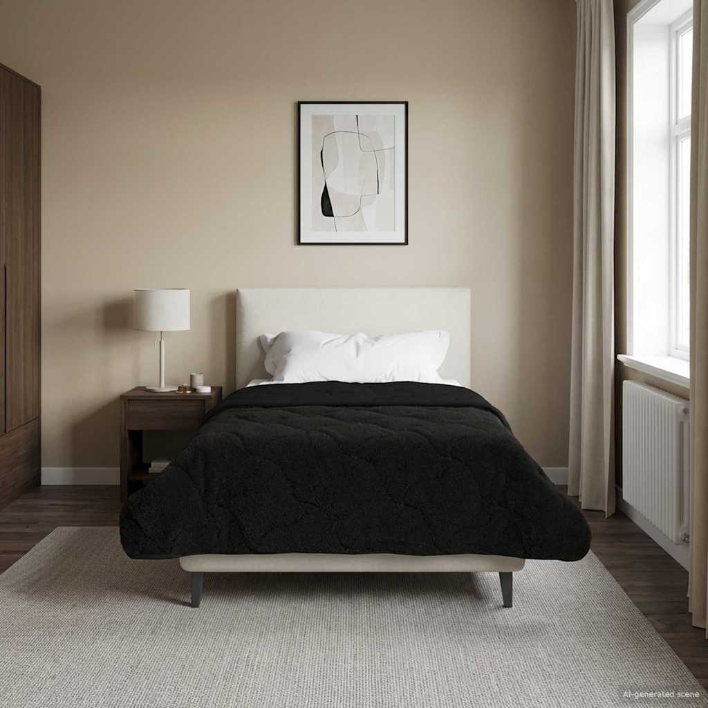 vidaXL Κουβέρτα ολόκληρου του χρόνου Ουαντινγκ Μαύρο 155 x 220 cm