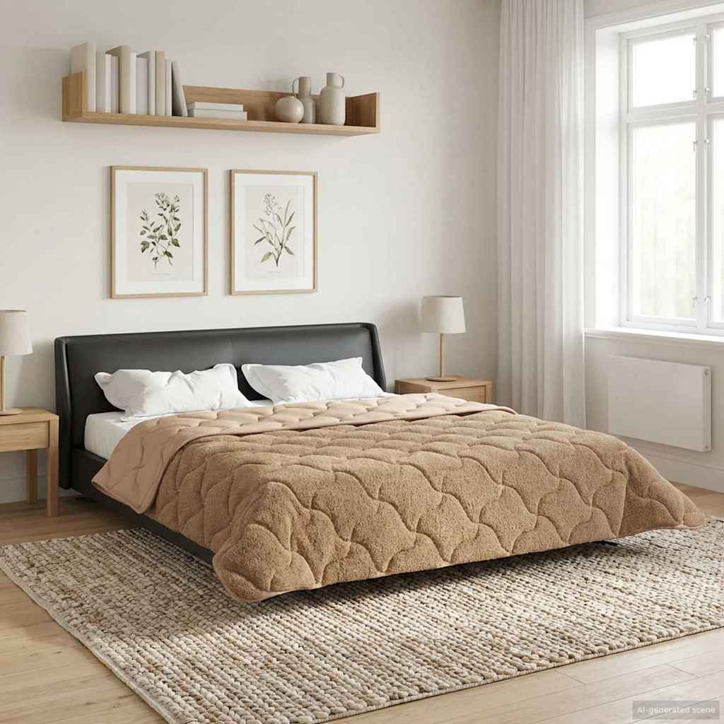 vidaXL Κουβέρτα ολόκληρου του χρόνου Ουαντινγκ Taupe 200 x 200 cm