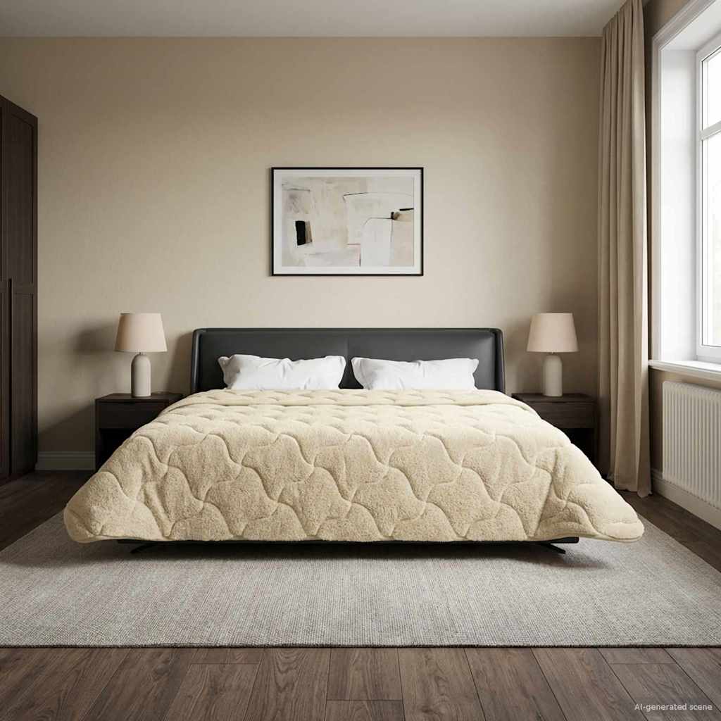 vidaXL Κουβέρτα ολόκληρου του χρόνου Ουαντινγκ Κρεμ 220 x 240 cm