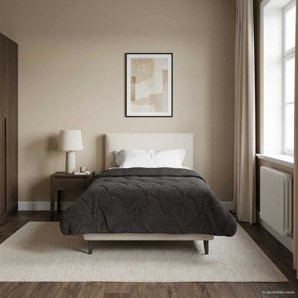 vidaXL Χειμερινό Παπλωματοθήκη Ουαντινγκ Ανθρακί 135 x 200 cm