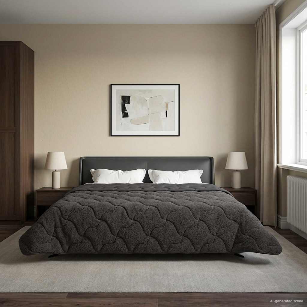 vidaXL Χειμερινό Παπλωματοθήκη Ουαντινγκ Ανθρακί 200 x 240 cm