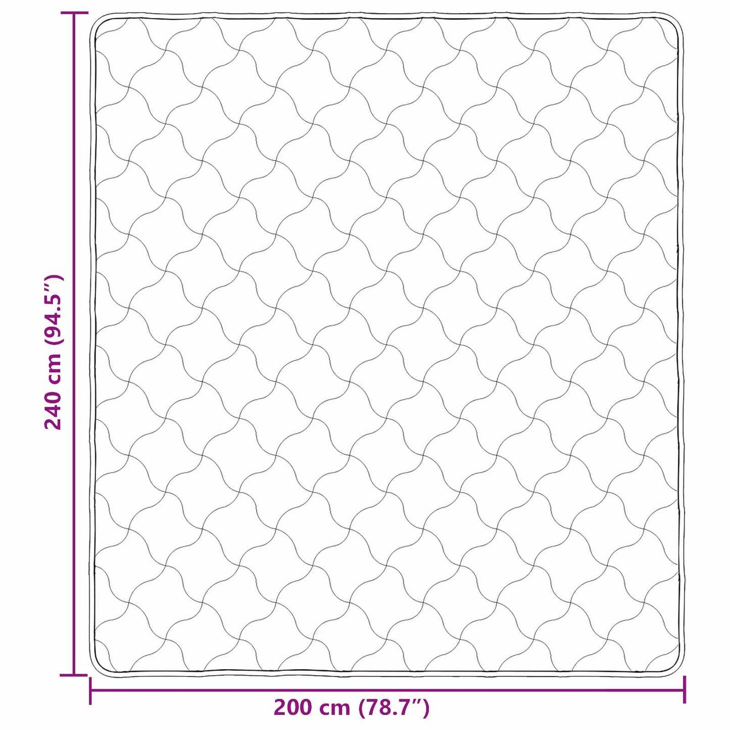 vidaXL Χειμερινό Παπλωματοθήκη Ουαντινγκ Ανθρακί 200 x 240 cm