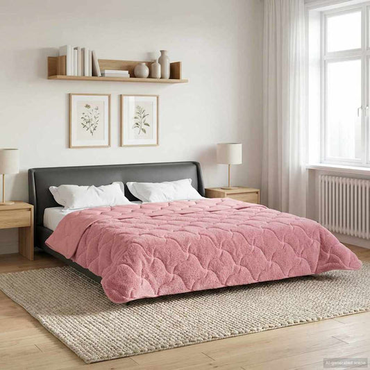 vidaXL Χειμερινό Παπλωματοθήκη 240 x 260 εκ. Χειμώνας Ροζ Αναπνεύσιμο
