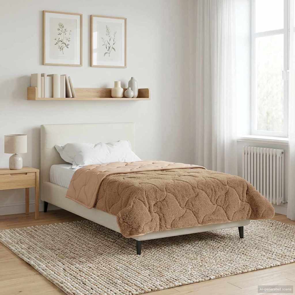 vidaXL Χειμερινό Παπλωματοθήκη Ουαντινγκ Taupe 135 x 200 cm