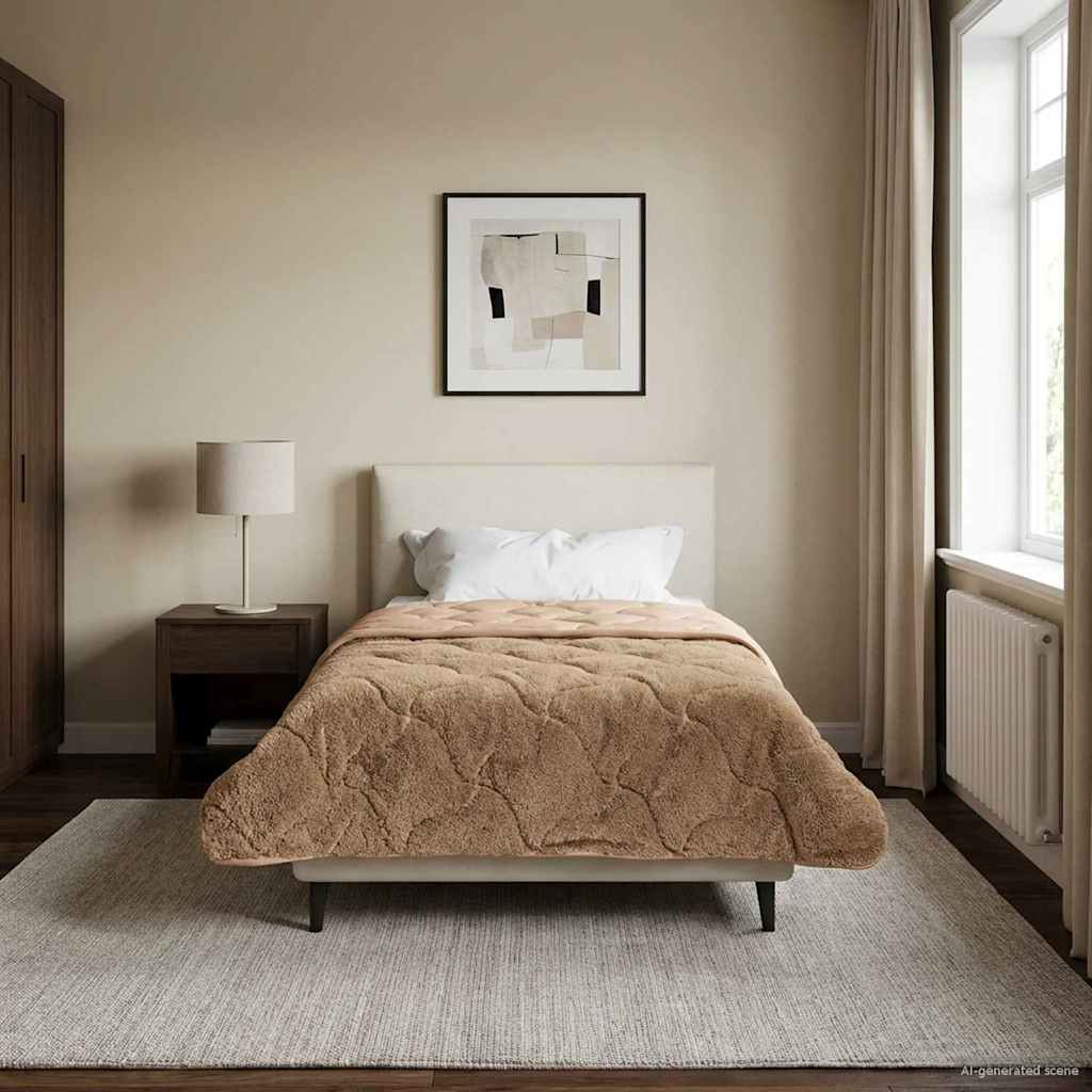 vidaXL Χειμερινό Παπλωματοθήκη Ουαντινγκ Taupe 140 x 220 cm