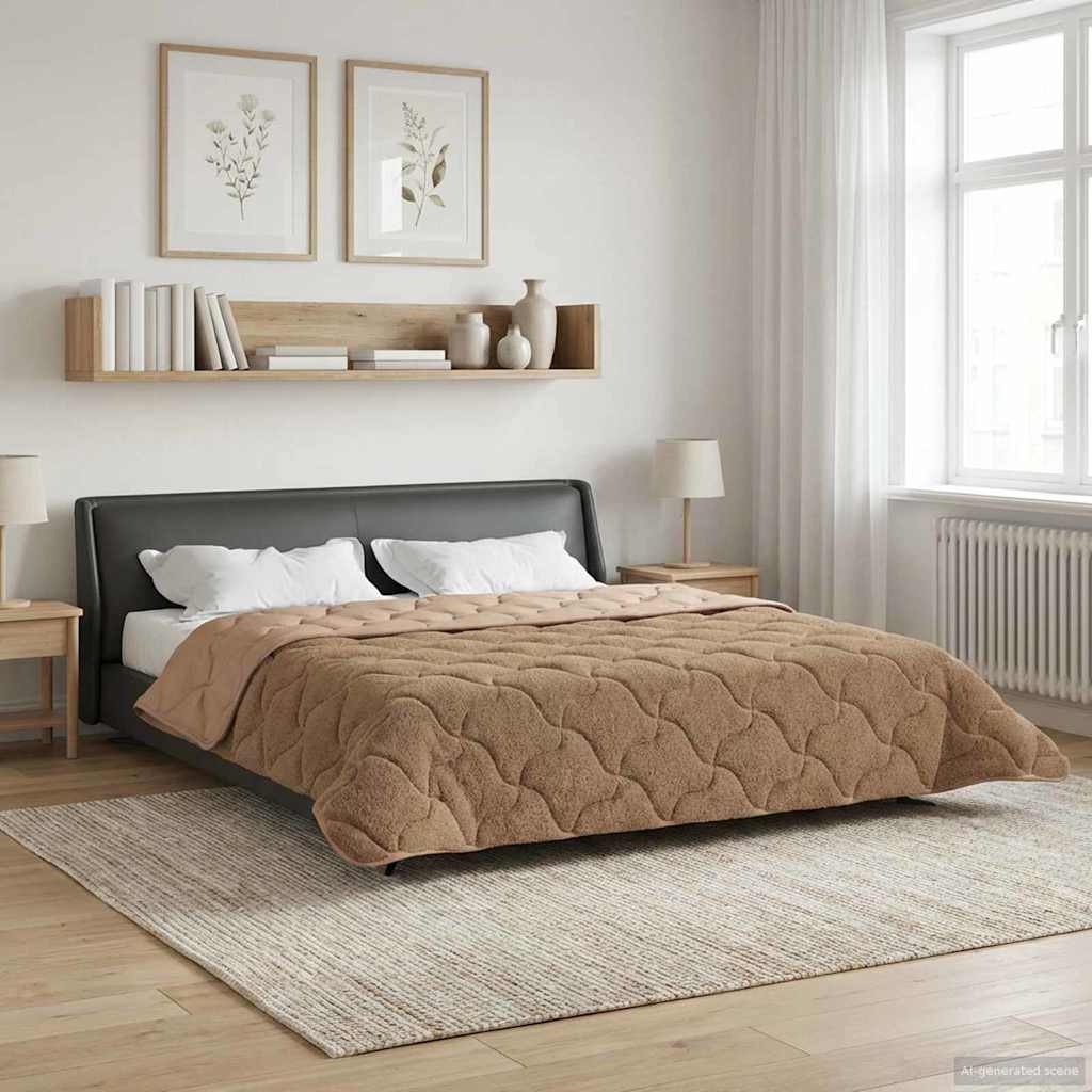vidaXL Χειμερινό Παπλωματοθήκη Ουαντινγκ Taupe 200 x 200 cm