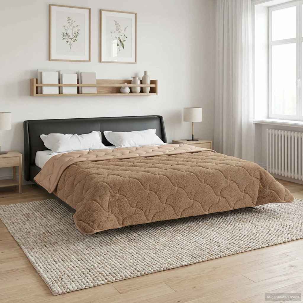 vidaXL Χειμερινό Παπλωματοθήκη Ουαντινγκ Taupe 200 x 240 cm
