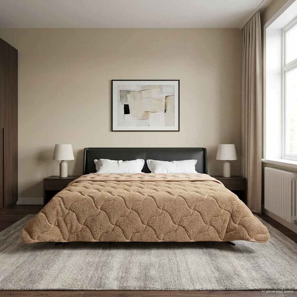 vidaXL Χειμερινό Παπλωματοθήκη Ουαντινγκ Taupe 200 x 240 cm