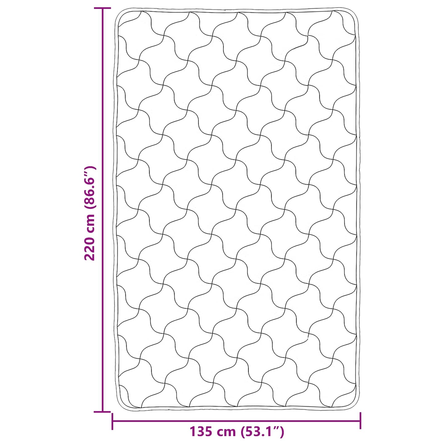 vidaXL Χειμερινό Παπλωματοθήκη Ουαντινγκ Taupe 135 x 220 εκ.