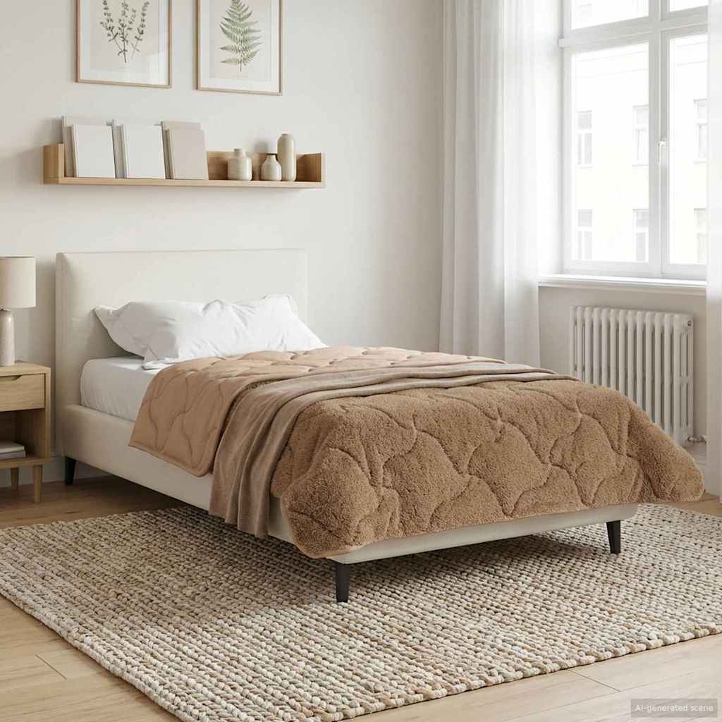 vidaXL Χειμερινό Παπλωματοθήκη Ουαντινγκ Taupe 155 x 220 cm