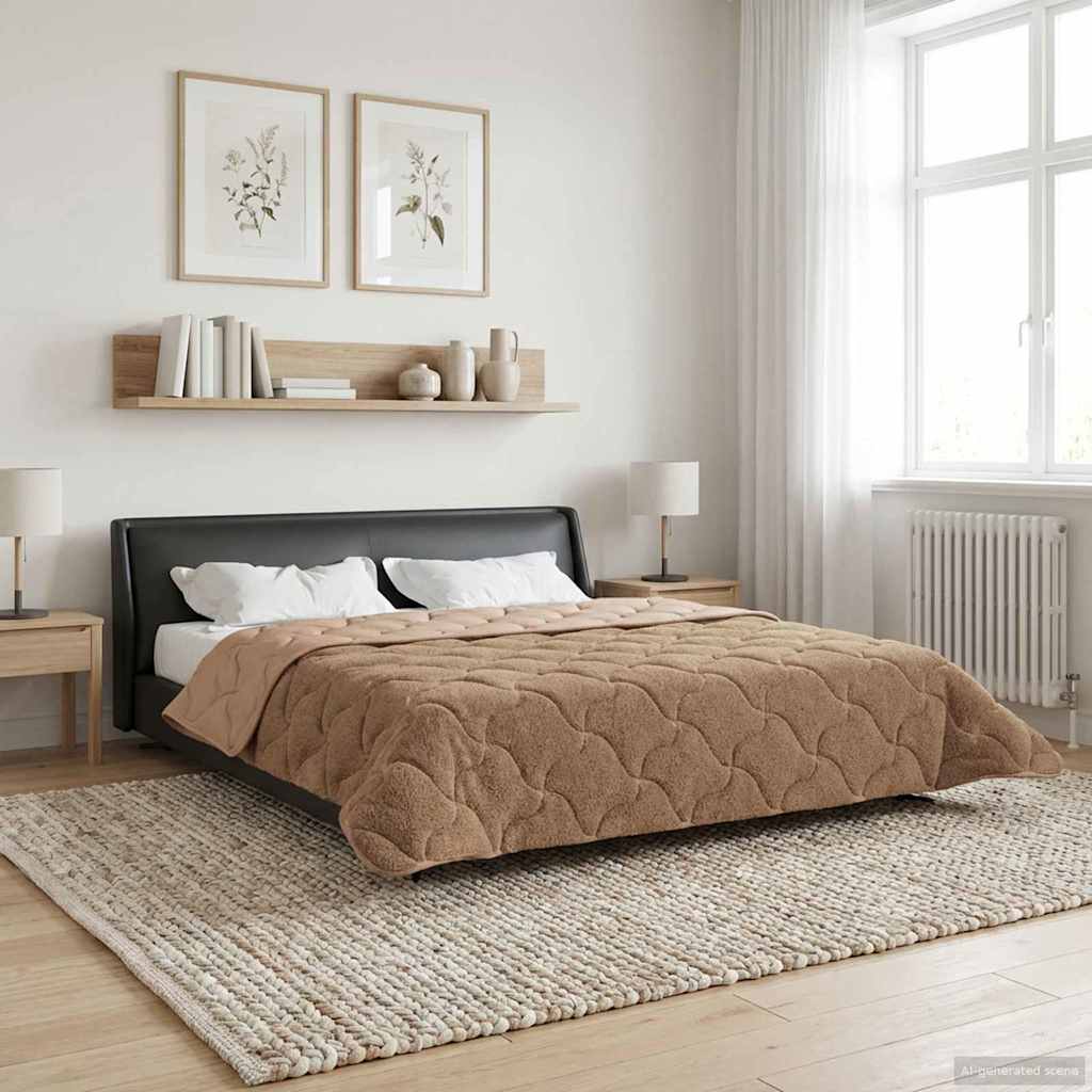 vidaXL Χειμερινό Παπλωματοθήκη Ουαντινγκ Taupe 200 x 220 cm