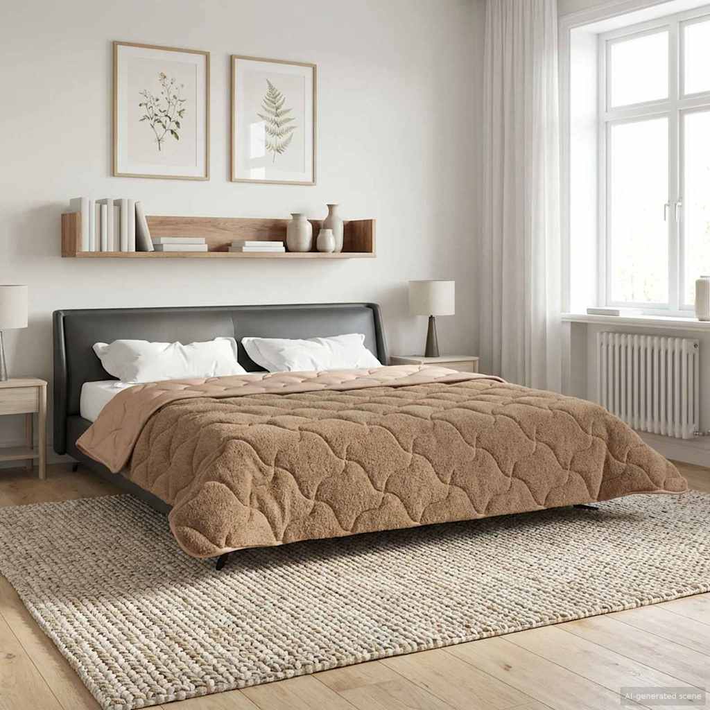vidaXL Χειμερινό Παπλωματοθήκη Ουαντινγκ Taupe 220 x 240 cm