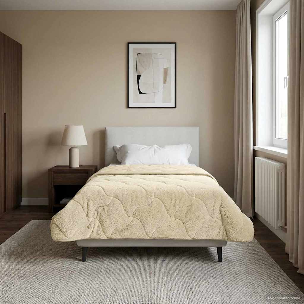 vidaXL Χειμερινό Παπλωματοθήκη Ουαντινγκ Κρεμ 140 x 200 cm