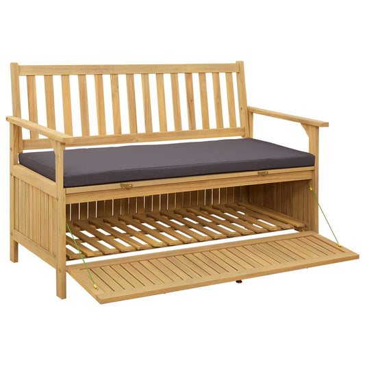 vidaXL Παγκάκι με αποθήκευση με μαξιλάρι με αποθήκευση με πόρτα