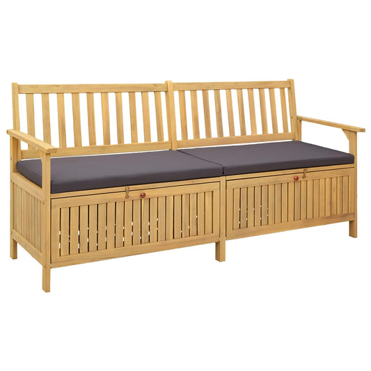 vidaXL Παγκάκι με αποθήκευση με μαξιλάρι με αποθήκευση με πόρτα