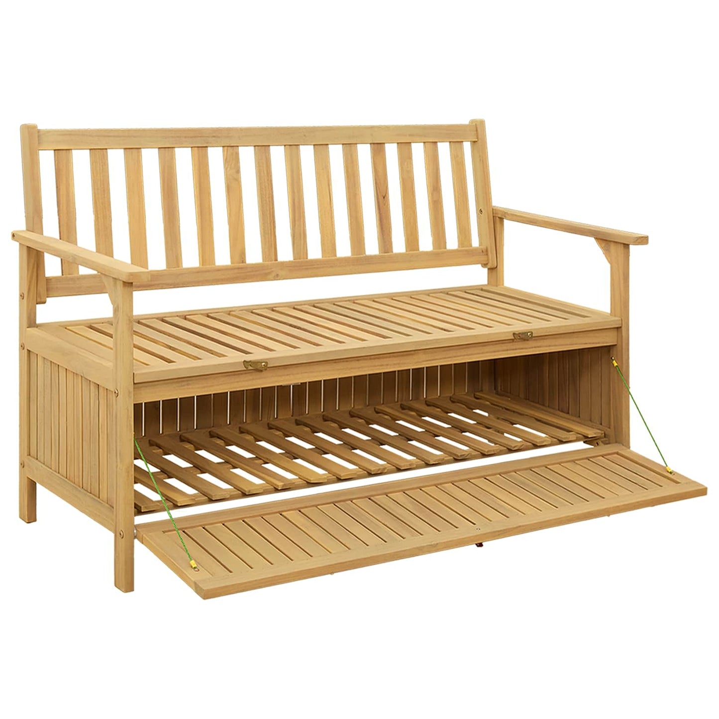 vidaXL Παγκάκι με αποθήκευση 2 -Seater 120 x 63 x 84 cm Σταθερή Ακακία