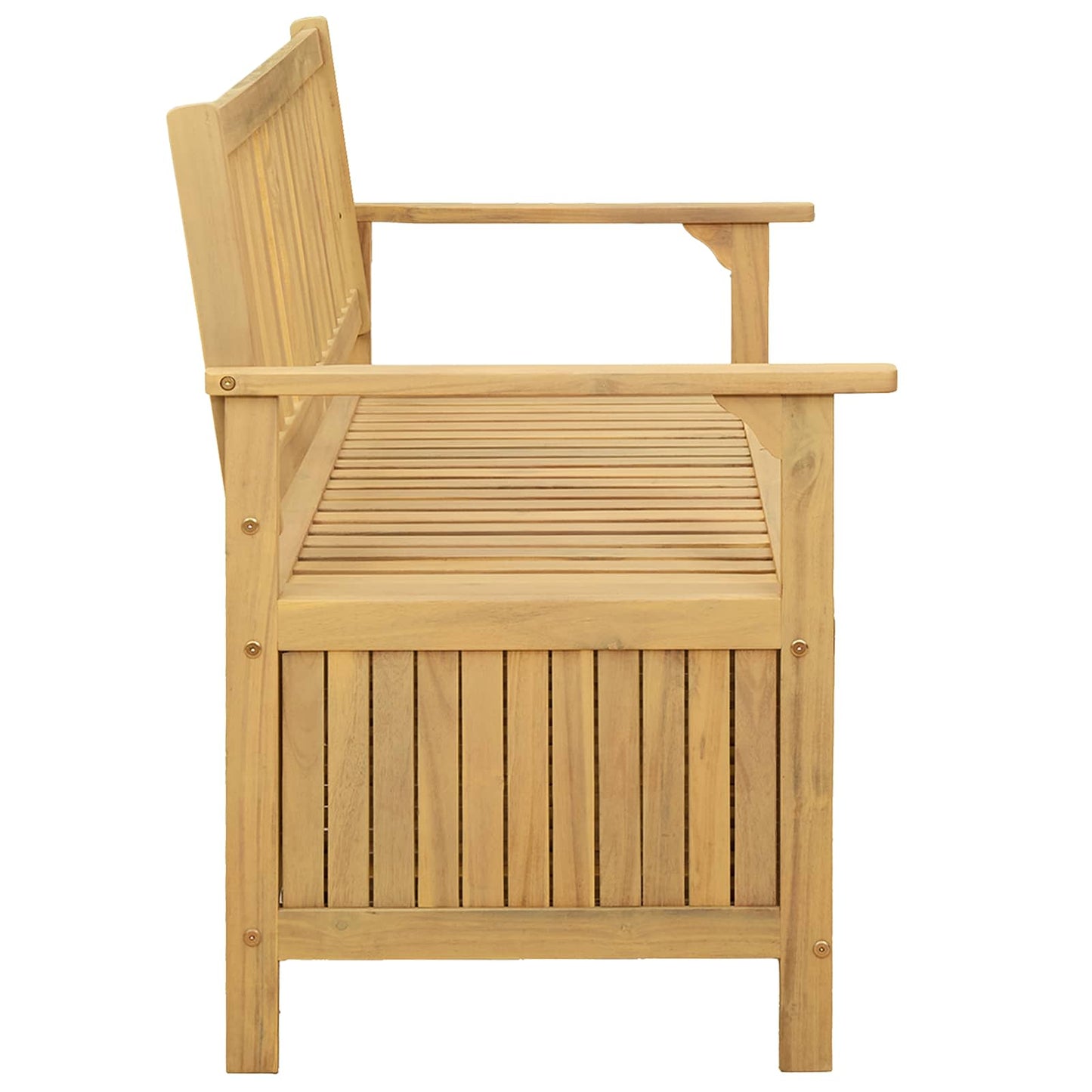vidaXL Παγκάκι με αποθήκευση 2 -Seater 120 x 63 x 84 cm Σταθερή Ακακία