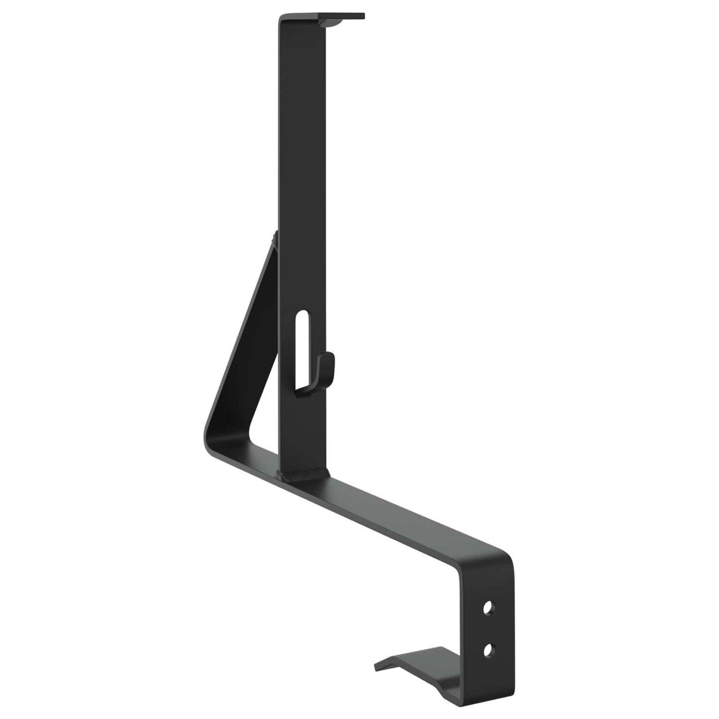 vidaXL Υποστήριξη Φράχτη Χιονιού 2 pcs Μαύρο 29,5 x 3 x 34,5 εκ Ατσάλι