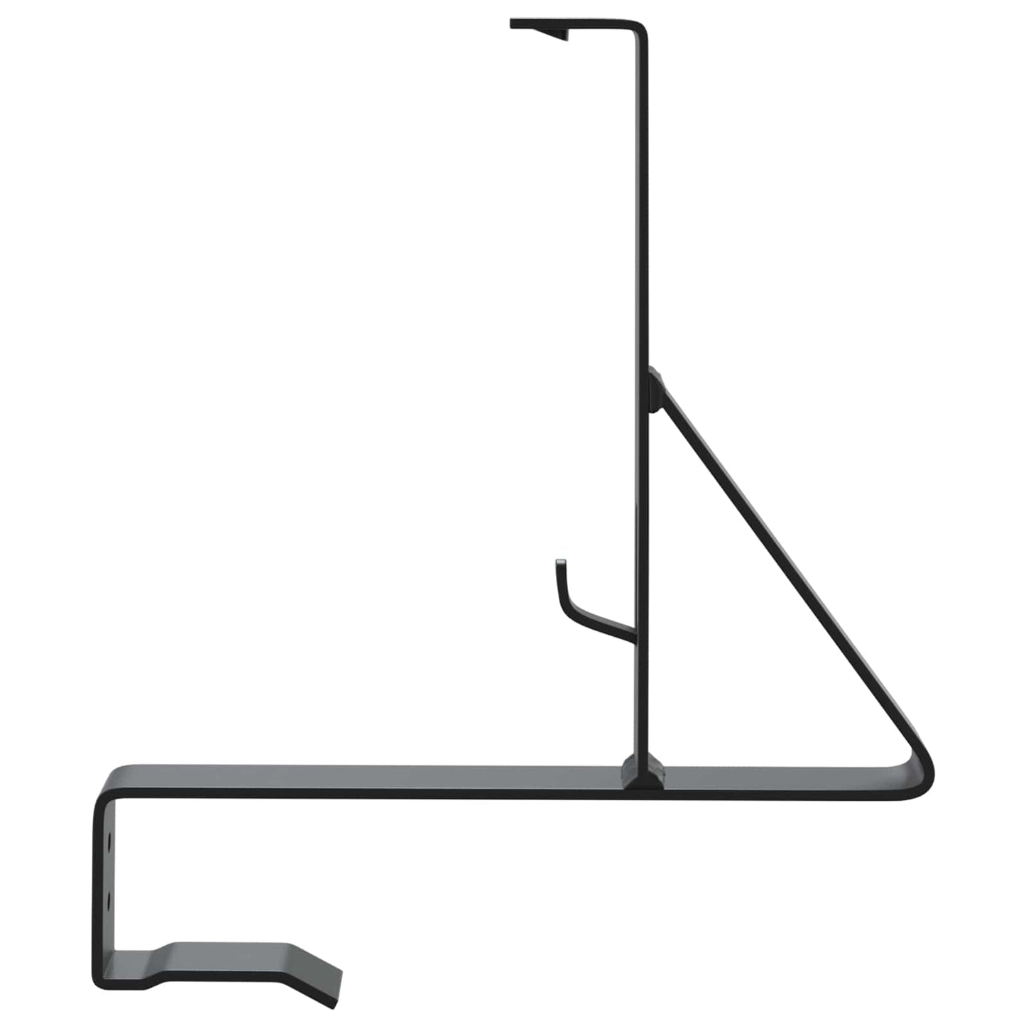 vidaXL Υποστήριξη Φράχτη Χιονιού 2 pcs Μαύρο 29,5 x 3 x 34,5 εκ Ατσάλι