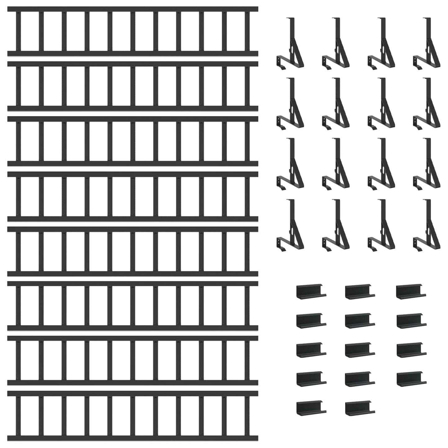 vidaXL Φρουρός χιονιού οροφής Μαύρο 800 x 29,5 x 34,5 εκ Ατσάλι