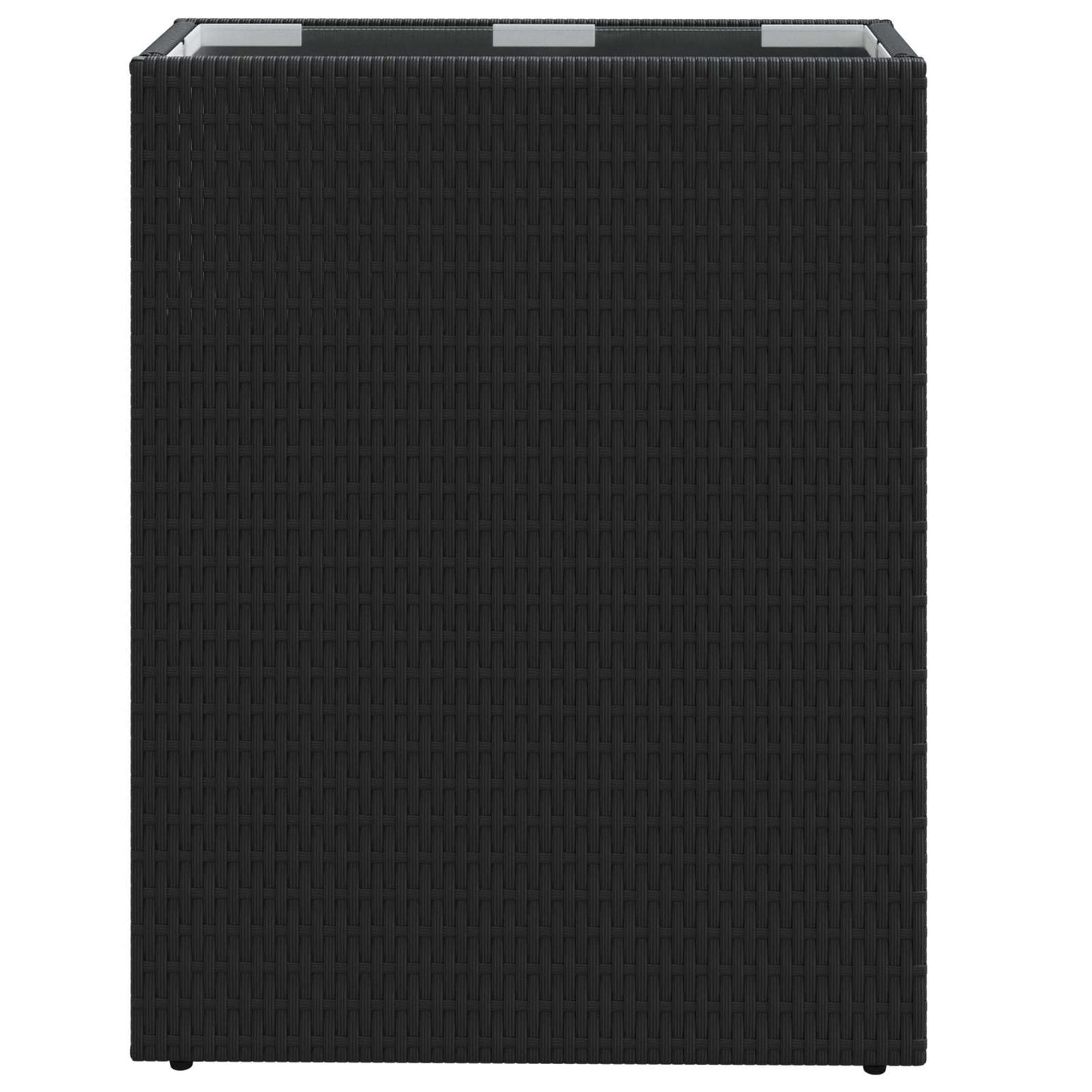 vidaXL Ψηλός γλάστρα Μαύρο 55 x 22 x 70 εκ συνθετικό ρατάν