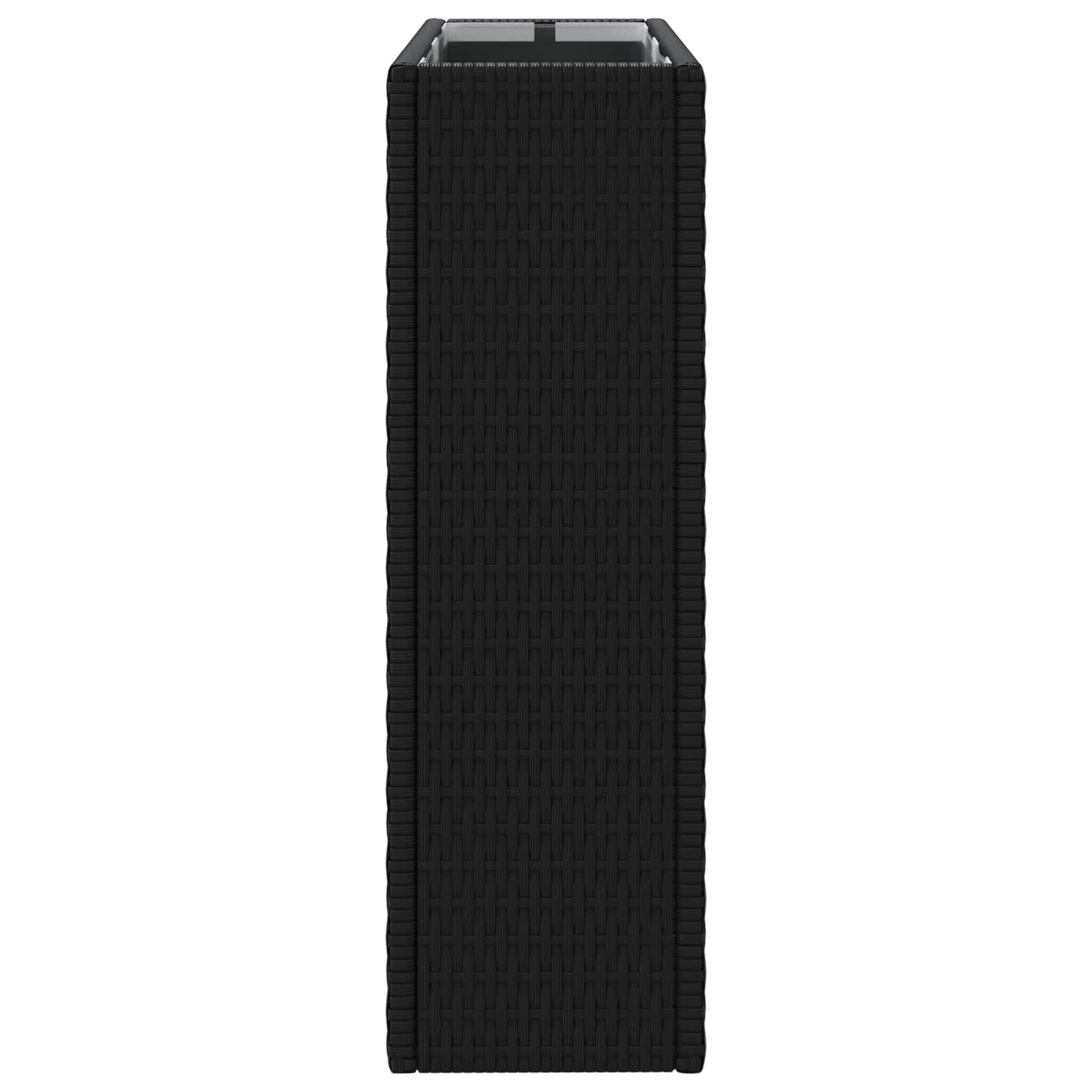 vidaXL Ψηλός γλάστρα Μαύρο 55 x 22 x 70 εκ συνθετικό ρατάν