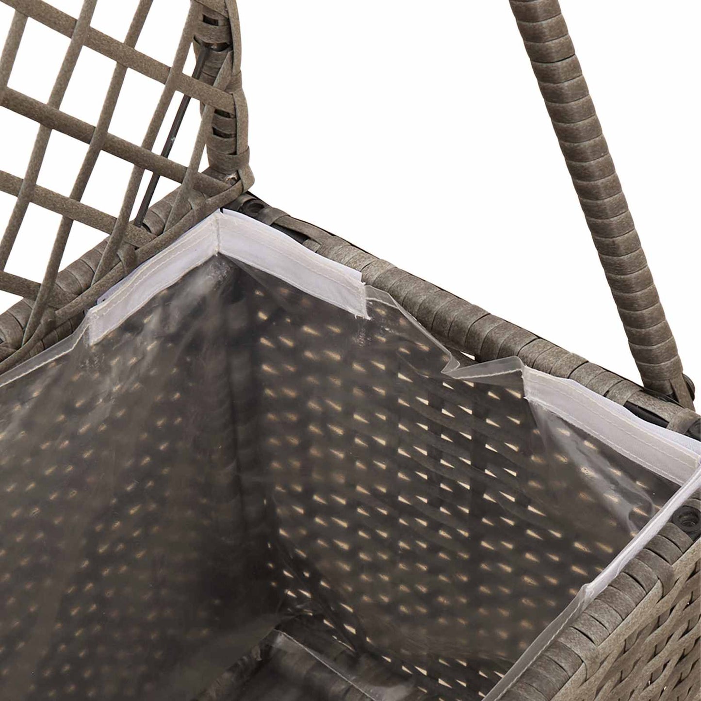 vidaXL Κηποτινάκι με Τρέλα Γκρι 35 x 30 x 135 εκ συνθετικό ρατάν