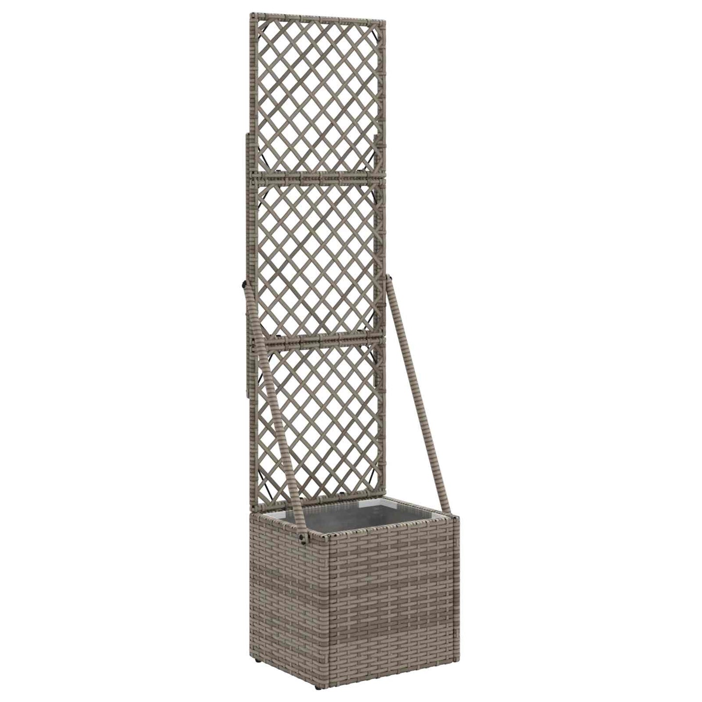vidaXL Κηποτινάκι με Τρέλα Γκρι 35 x 30 x 135 εκ συνθετικό ρατάν