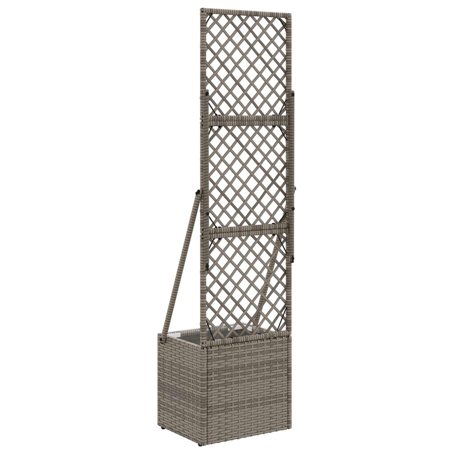 vidaXL Κηποτινάκι με Τρέλα Γκρι 35 x 30 x 135 εκ συνθετικό ρατάν