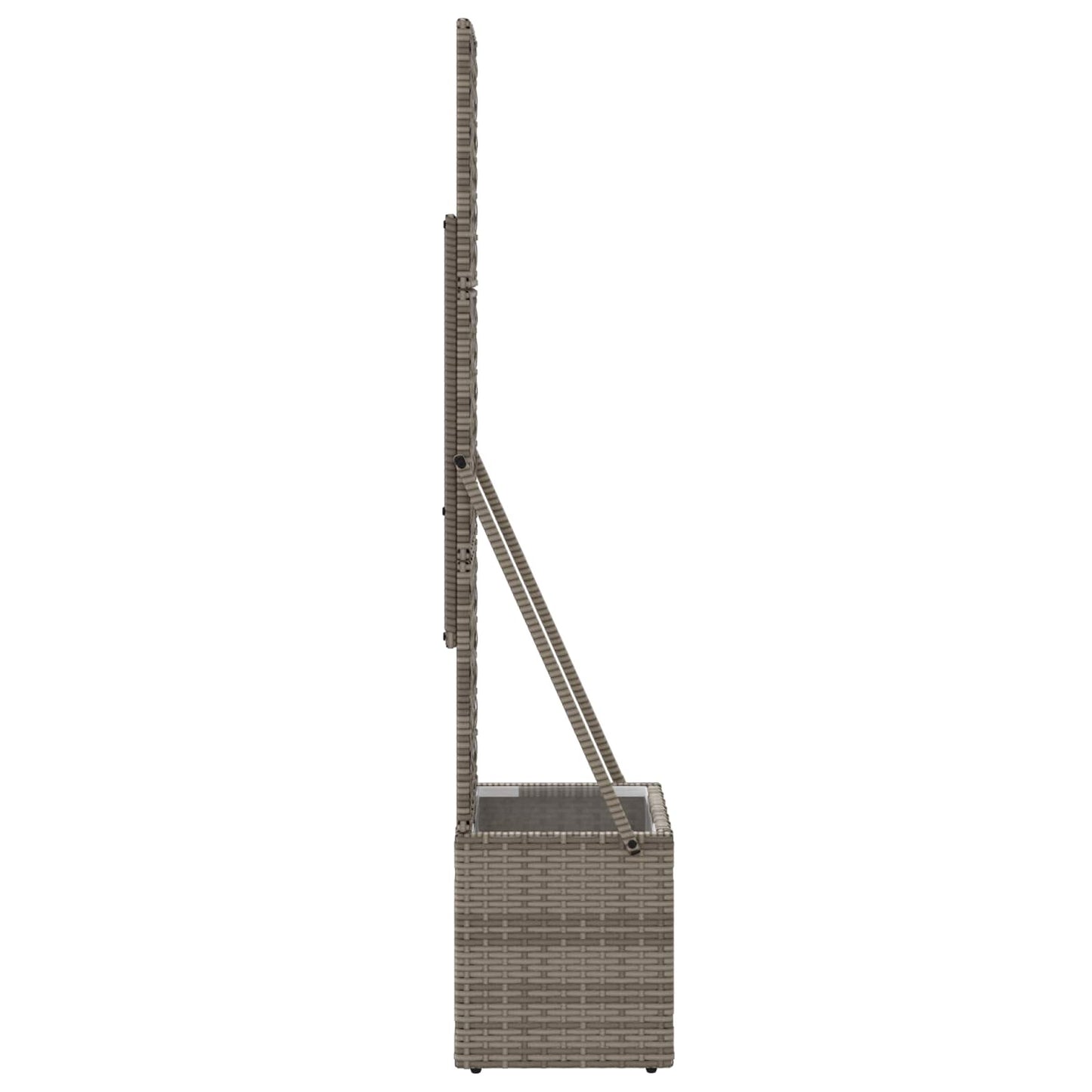 vidaXL Κηποτινάκι με Τρέλα Γκρι 35 x 30 x 135 εκ συνθετικό ρατάν