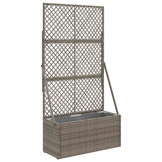 vidaXL Κηποτινάκι με Τρέλα Γκρι 70 x 30 x 135 εκ. συνθετικό ρατάν