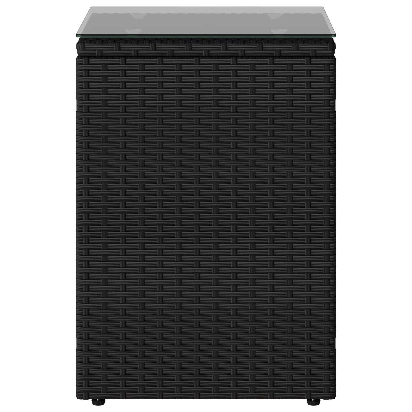vidaXL Τραπεζάκι Πλευράς Μαύρο 35 x 35 x 70 cm συνθετικό ρατάν