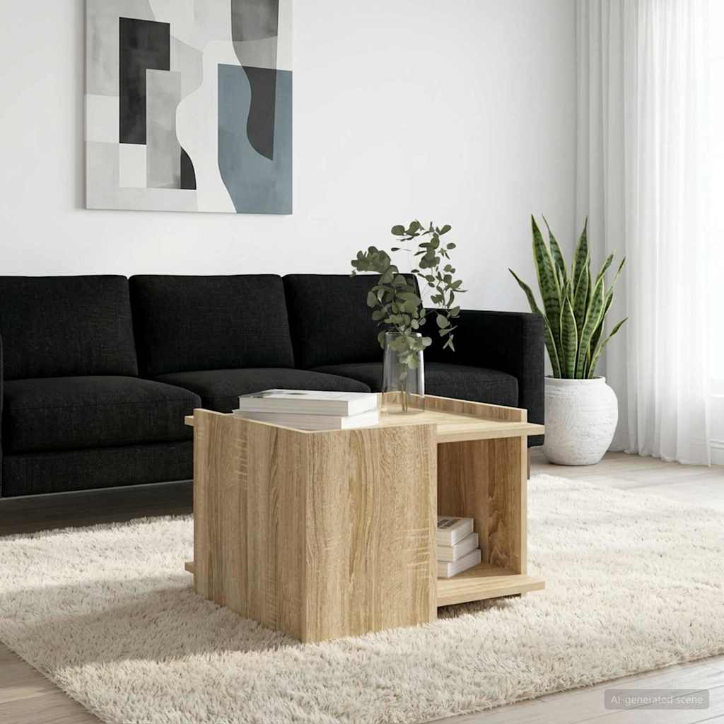vidaXL Τραπεζάκι σαλονιού Sonoma Δρυς 50,5 x 50 x 33 εκ.