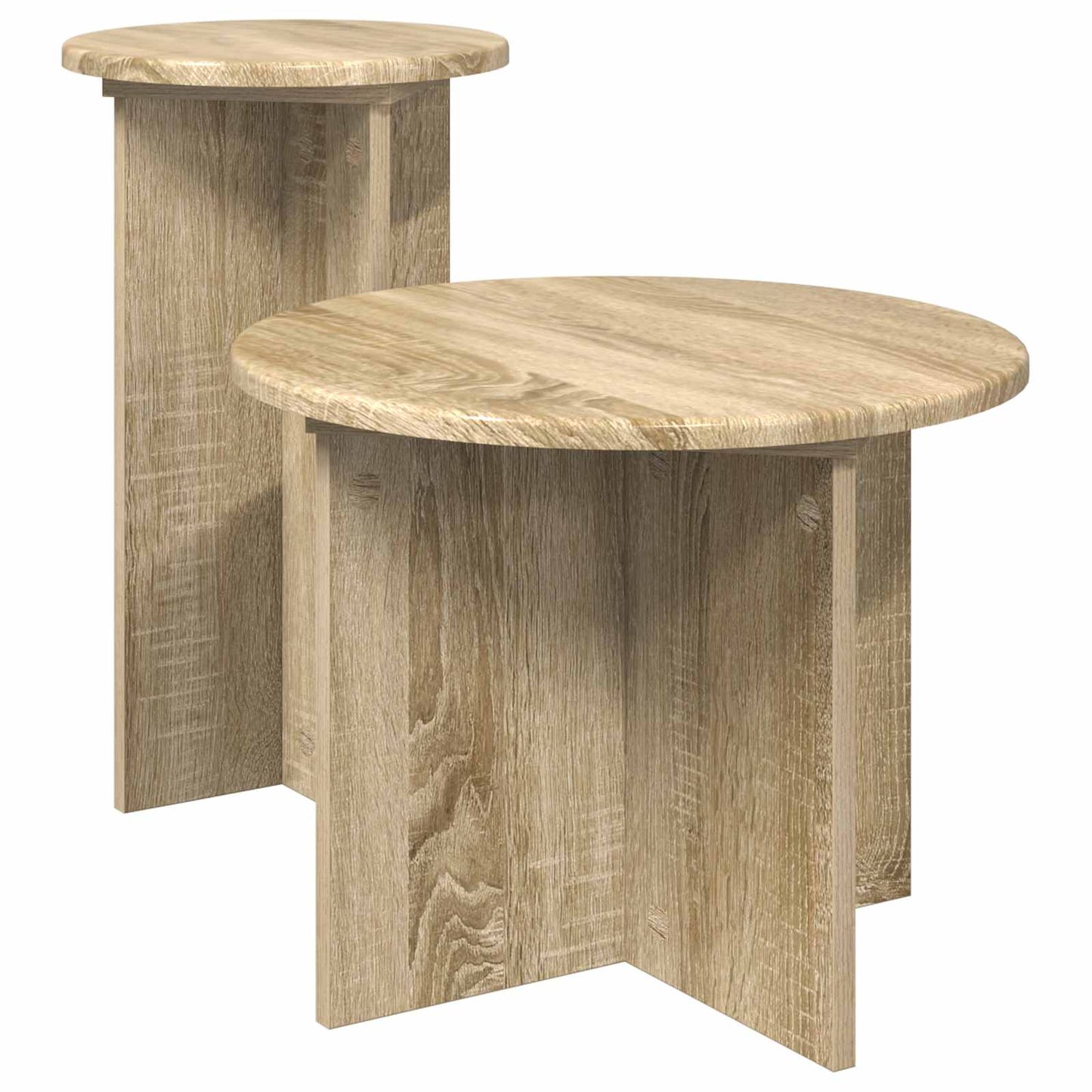 vidaXL Σετ βοηθητικά τραπεζάκια 2 pcs Sonoma Δρυς Επεξεργασμένο Ξύλο