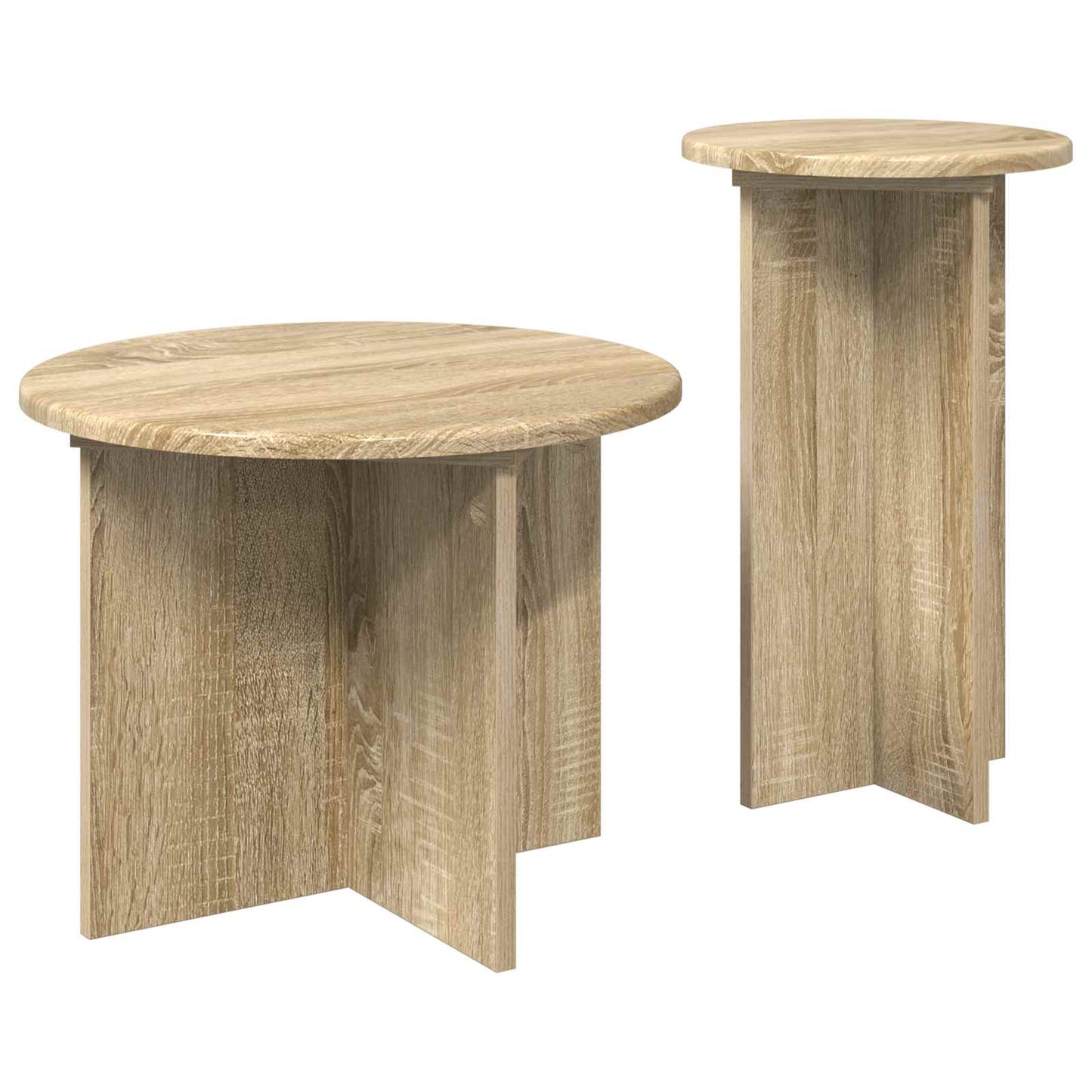 vidaXL Σετ βοηθητικά τραπεζάκια 2 pcs Sonoma Δρυς Επεξεργασμένο Ξύλο