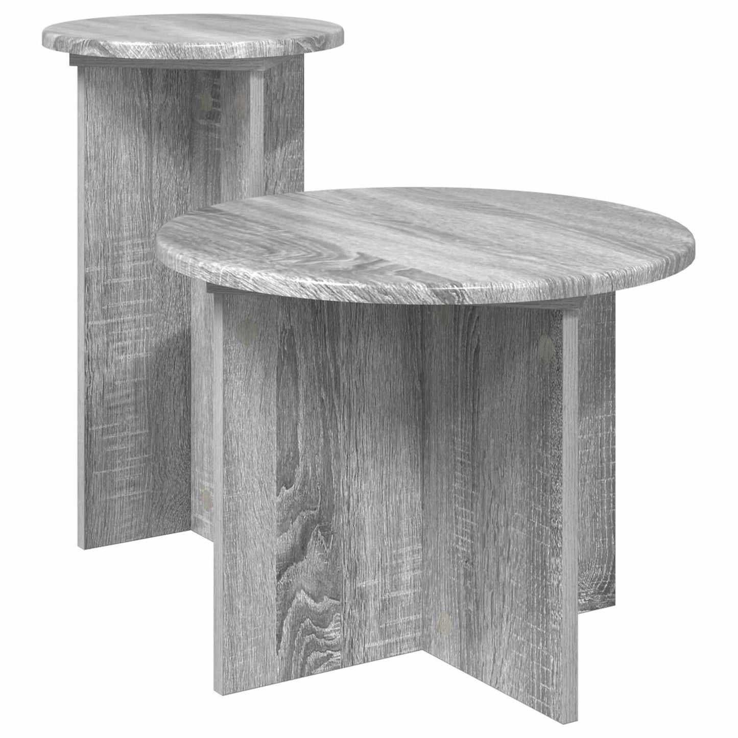 vidaXL Σετ βοηθητικά τραπεζάκια 2 pcs Γκρι Sonoma Επεξεργασμένο Ξύλο