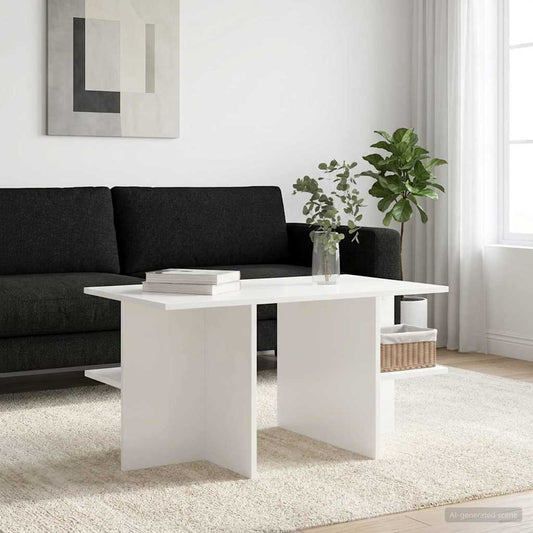 vidaXL Τραπεζάκι σαλονιού Λευκό 87 x 50 x 45 εκ