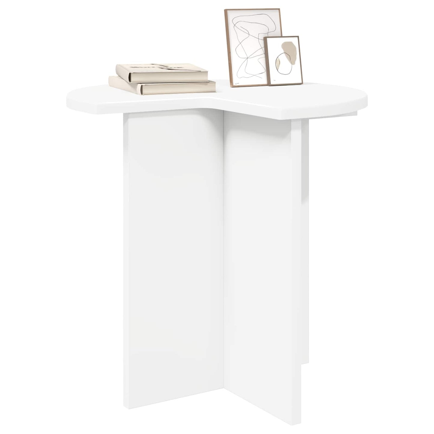 vidaXL Τραπεζάκι Πλευράς 2 pcs Λευκό Ø 39 x 38 εκ Επεξεργασμένο Ξύλο