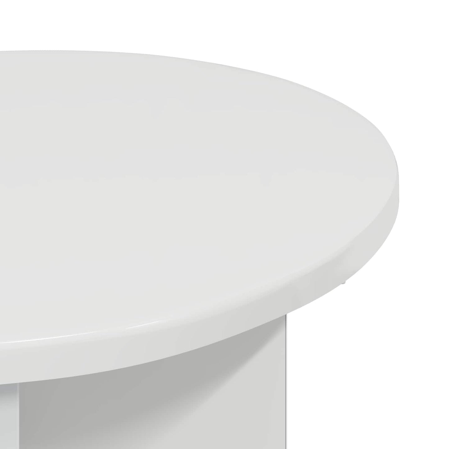vidaXL Τραπεζάκι Πλευράς 2 pcs Γυαλιστερό Λευκό Ø 39 x 38 εκ