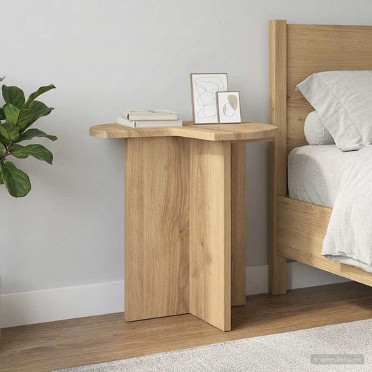 vidaXL Τραπεζάκι Πλευράς Artisan Δρυς Ø 39 x 38 εκ Επεξεργασμένο Ξύλο