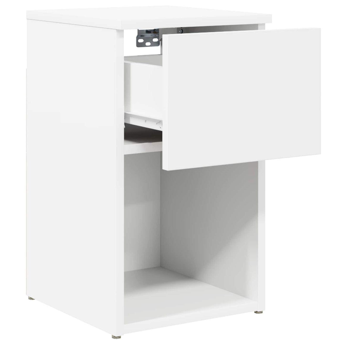 vidaXL Ντουλάπι κρεβατιού Λευκό 29 x 31,5 x 49 εκ Επεξεργασμένο Ξύλο